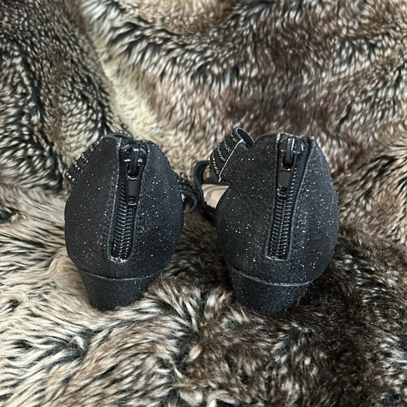 Charter Club Black Glitter Dress Sandal Wedges-NWT - Picture 9 of 15